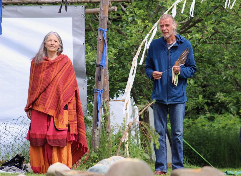 Sabina und Martin am Medizinrad
